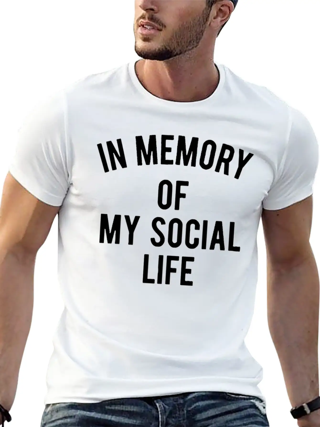 In Memory Of My Social Life Unisex Casual T-Shirt – Clean Design For Daily Comfort
