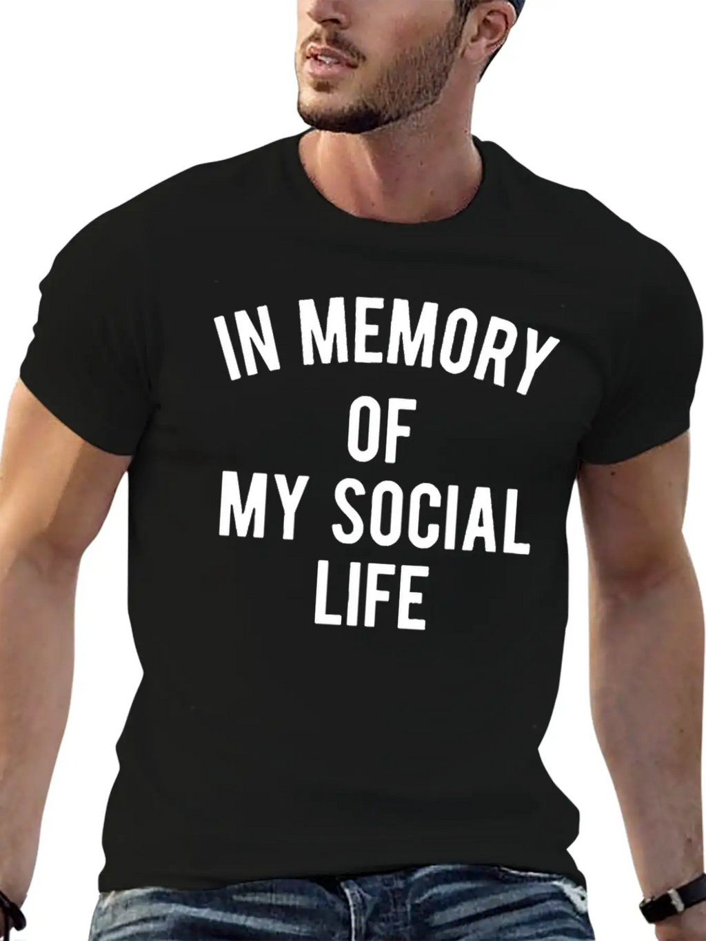 In Memory Of My Social Life Unisex Casual T-Shirt – Clean Design For Daily Comfort