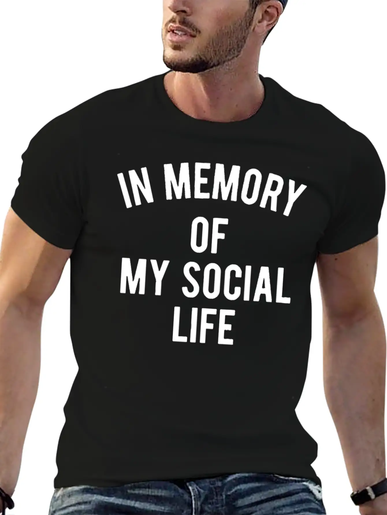 In Memory Of My Social Life Unisex Casual T-Shirt – Clean Design For Daily Comfort