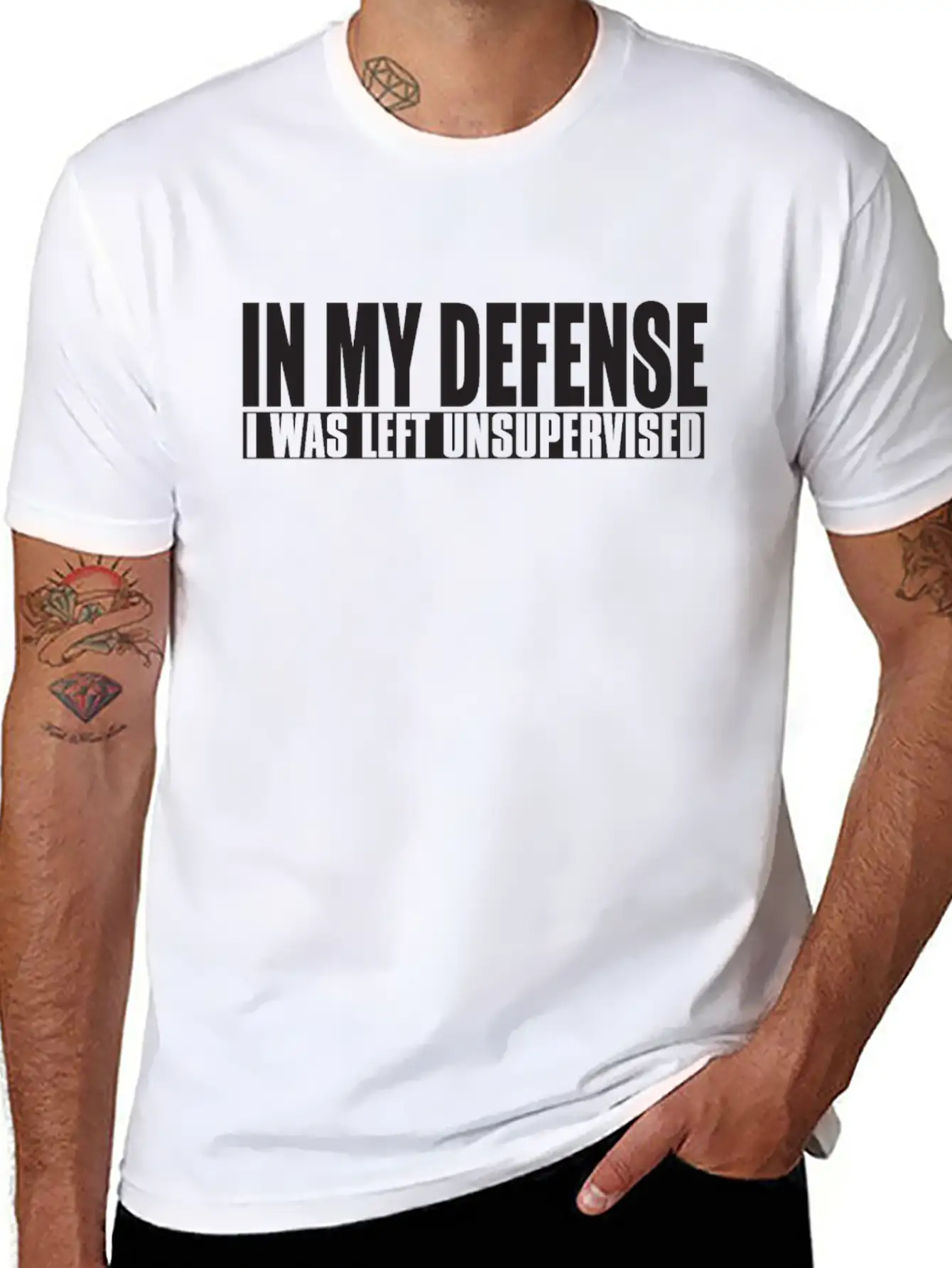 In My Defense I Was Left Unsupervised Relaxed Everyday Tee – Lightweight And Durable Cotton