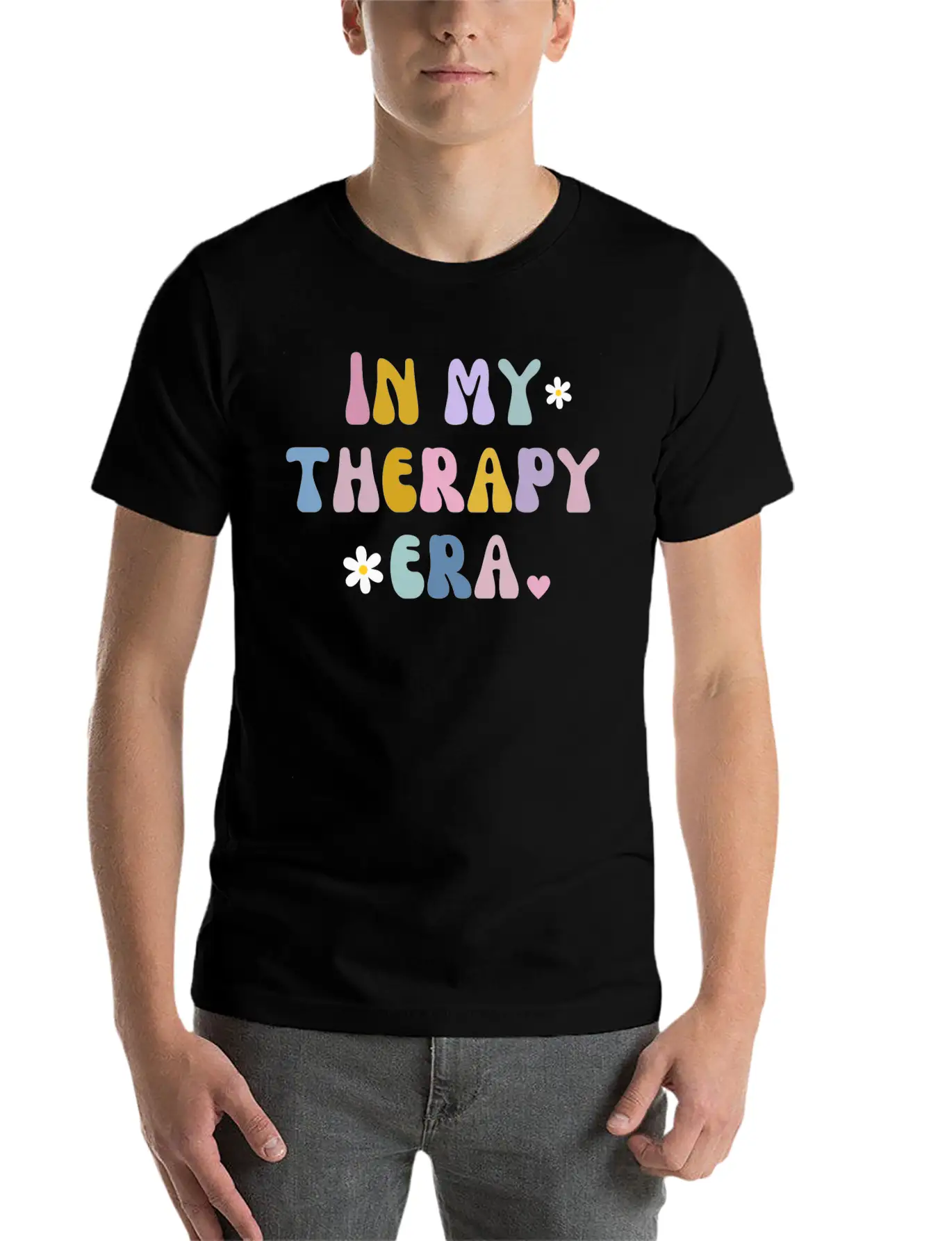 In My Theraphy Era Self Care Self Love Stylish Everyday T-Shirt – Unisex Basic Cotton Tee