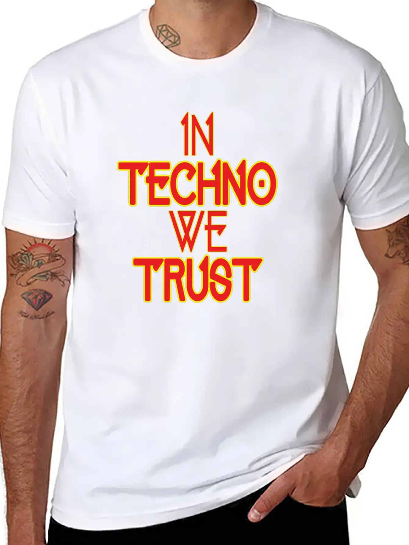 In Techno We Trust Rave Music Essential Unisex Summer Tee – Soft Cotton Casual Fit