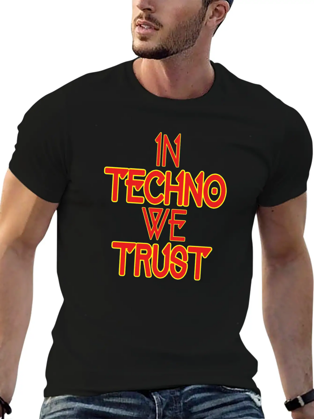 In Techno We Trust Rave Music Essential Unisex Summer Tee – Soft Cotton Casual Fit