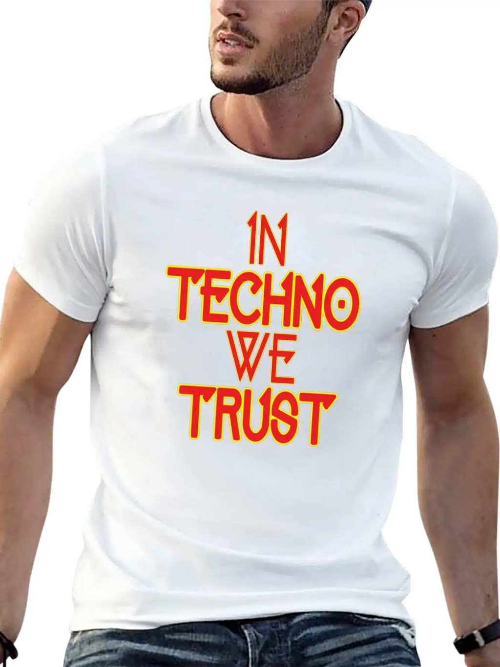 In Techno We Trust Rave Music Essential Unisex Summer Tee – Soft Cotton Casual Fit