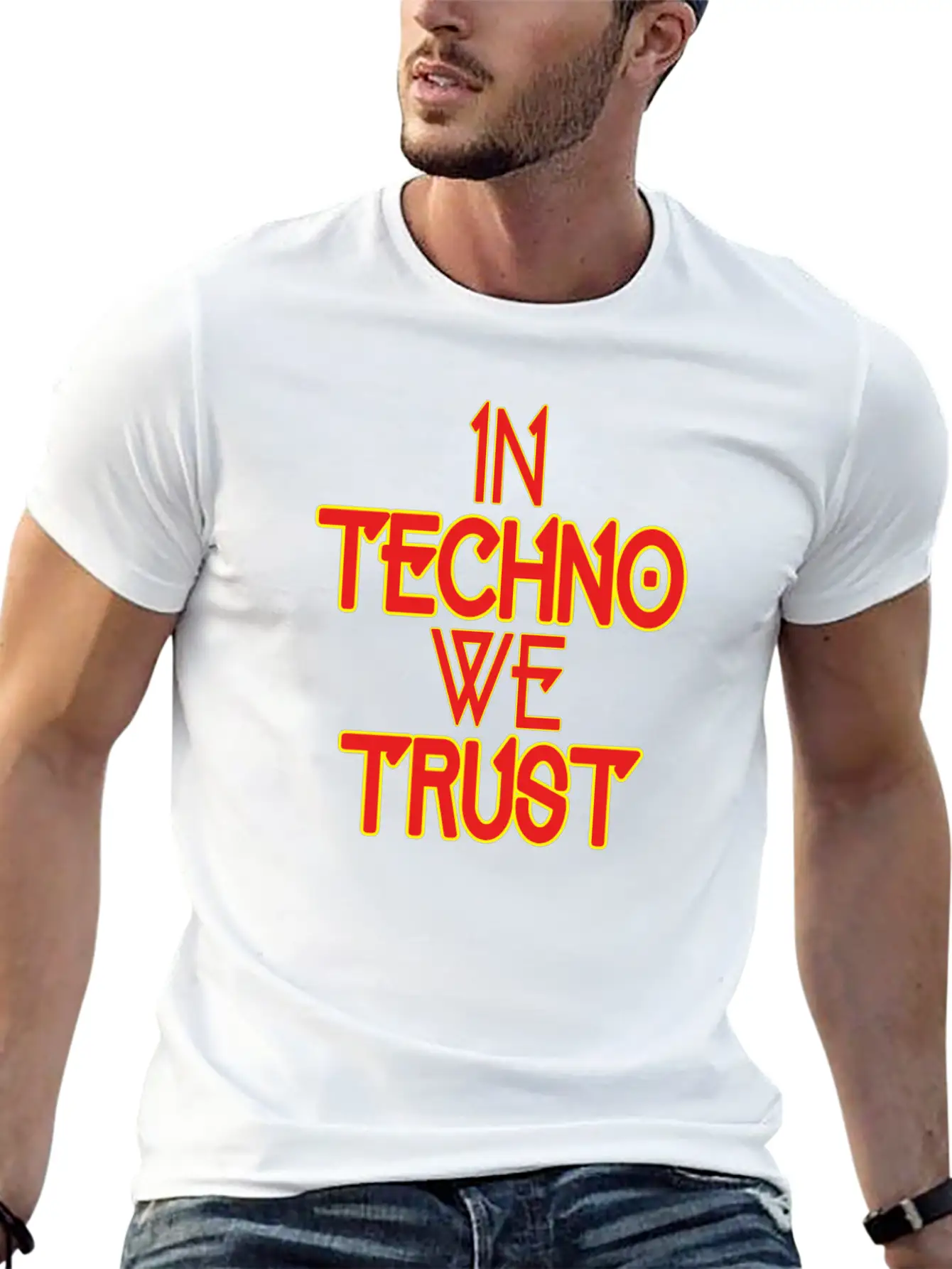 In Techno We Trust Rave Music Essential Unisex Summer Tee – Soft Cotton Casual Fit