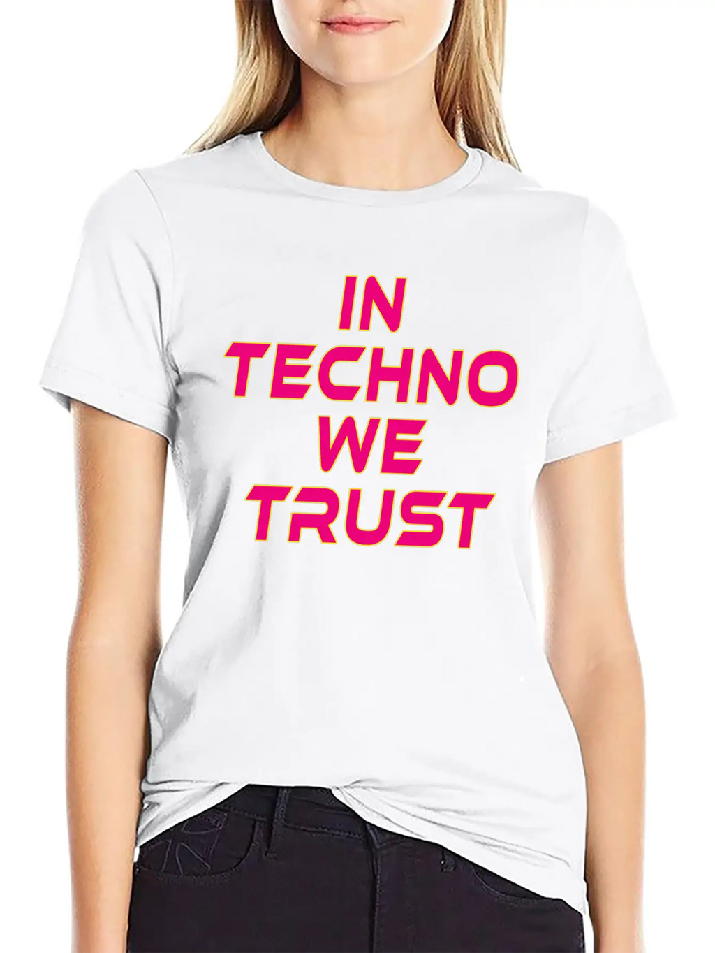 In Techno We Trust Rave Music Timeless Short Sleeve Tee – Comfy And Minimalist Design
