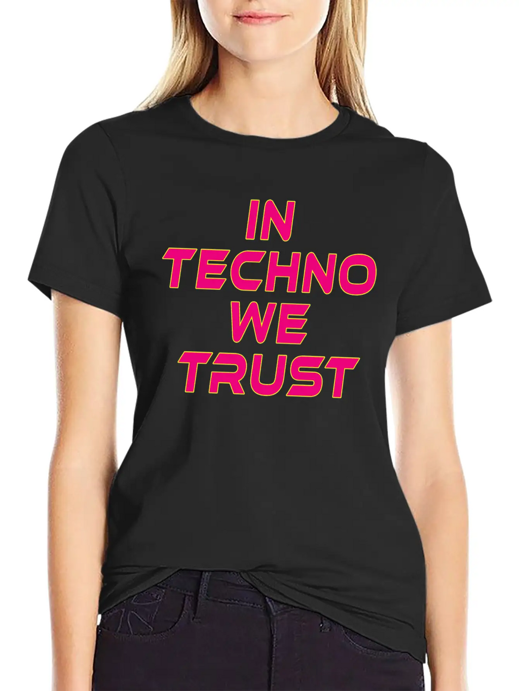 In Techno We Trust Rave Music Timeless Short Sleeve Tee – Comfy And Minimalist Design