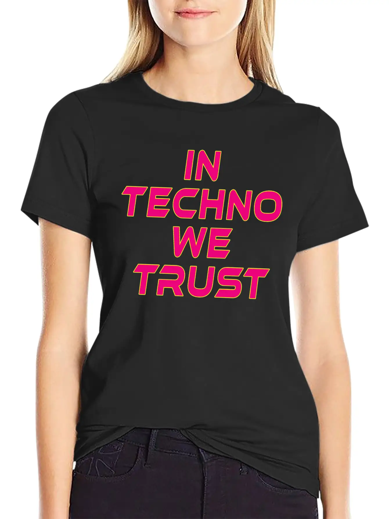 In Techno We Trust Rave Music Timeless Short Sleeve Tee – Comfy And Minimalist Design