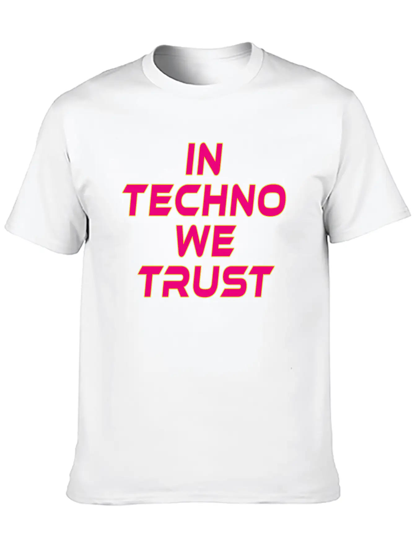 In Techno We Trust Rave Music Timeless Short Sleeve Tee – Comfy And Minimalist Design