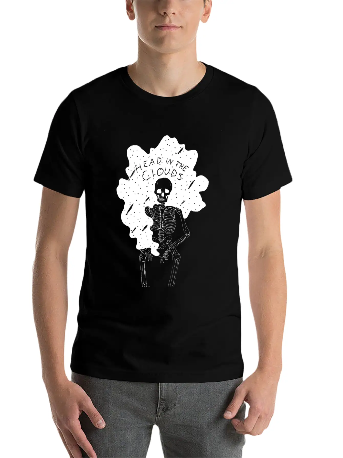 In The Clouds (white) Stylish Everyday T-Shirt – Unisex Basic Cotton Tee
