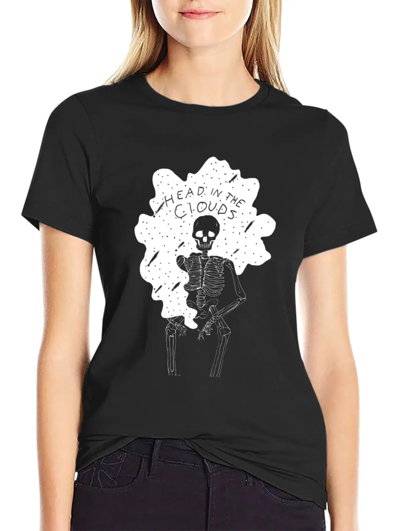 In The Clouds (white) Stylish Everyday T-Shirt – Unisex Basic Cotton Tee