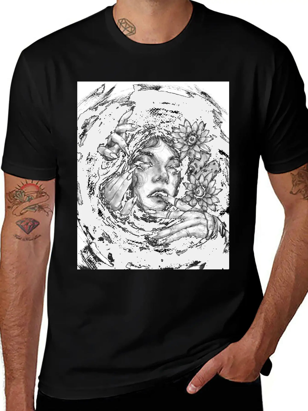 In The Dark Sea Breathable Graphic T-Shirt – Perfect For Casual Days