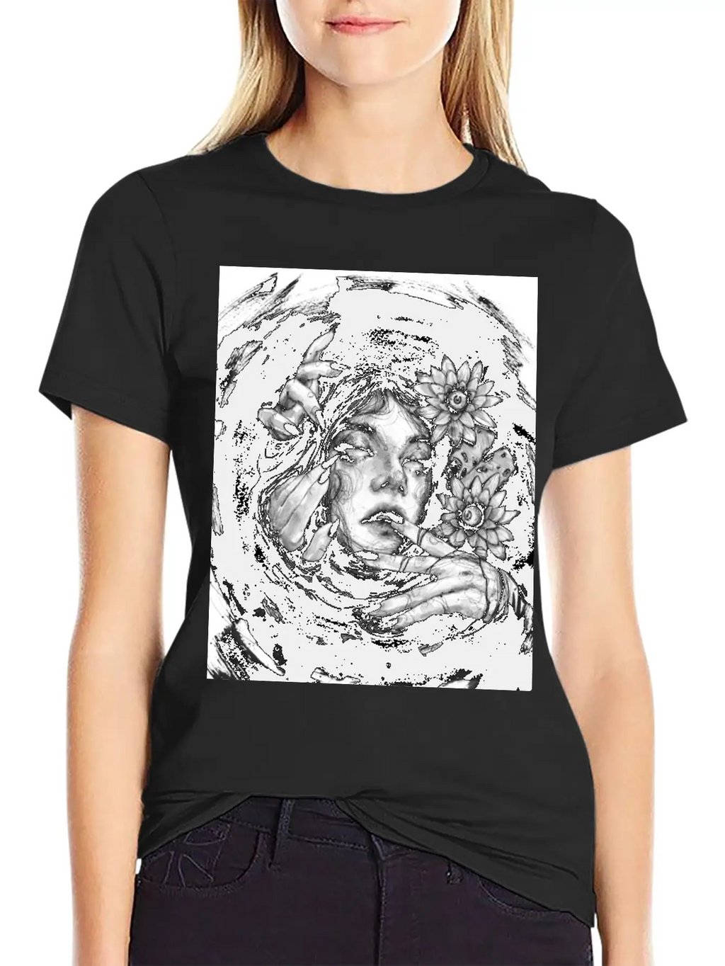 In The Dark Sea Breathable Graphic T-Shirt – Perfect For Casual Days