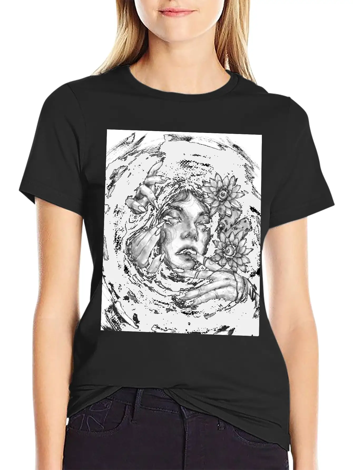 In The Dark Sea Breathable Graphic T-Shirt – Perfect For Casual Days