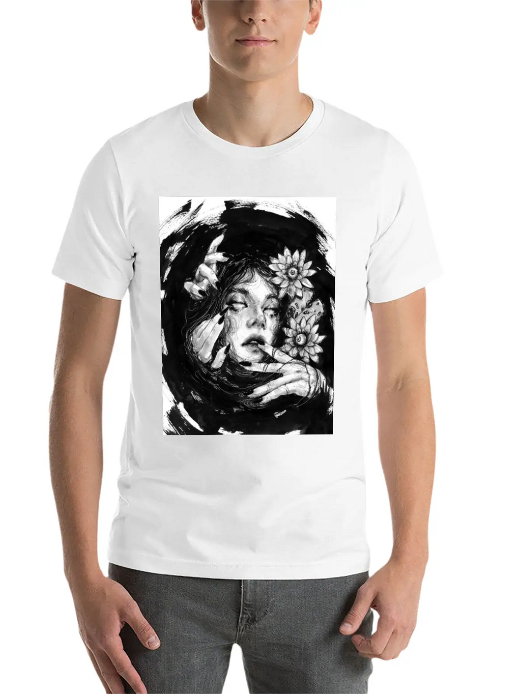 In The Dark Sea Breathable Graphic T-Shirt – Perfect For Casual Days
