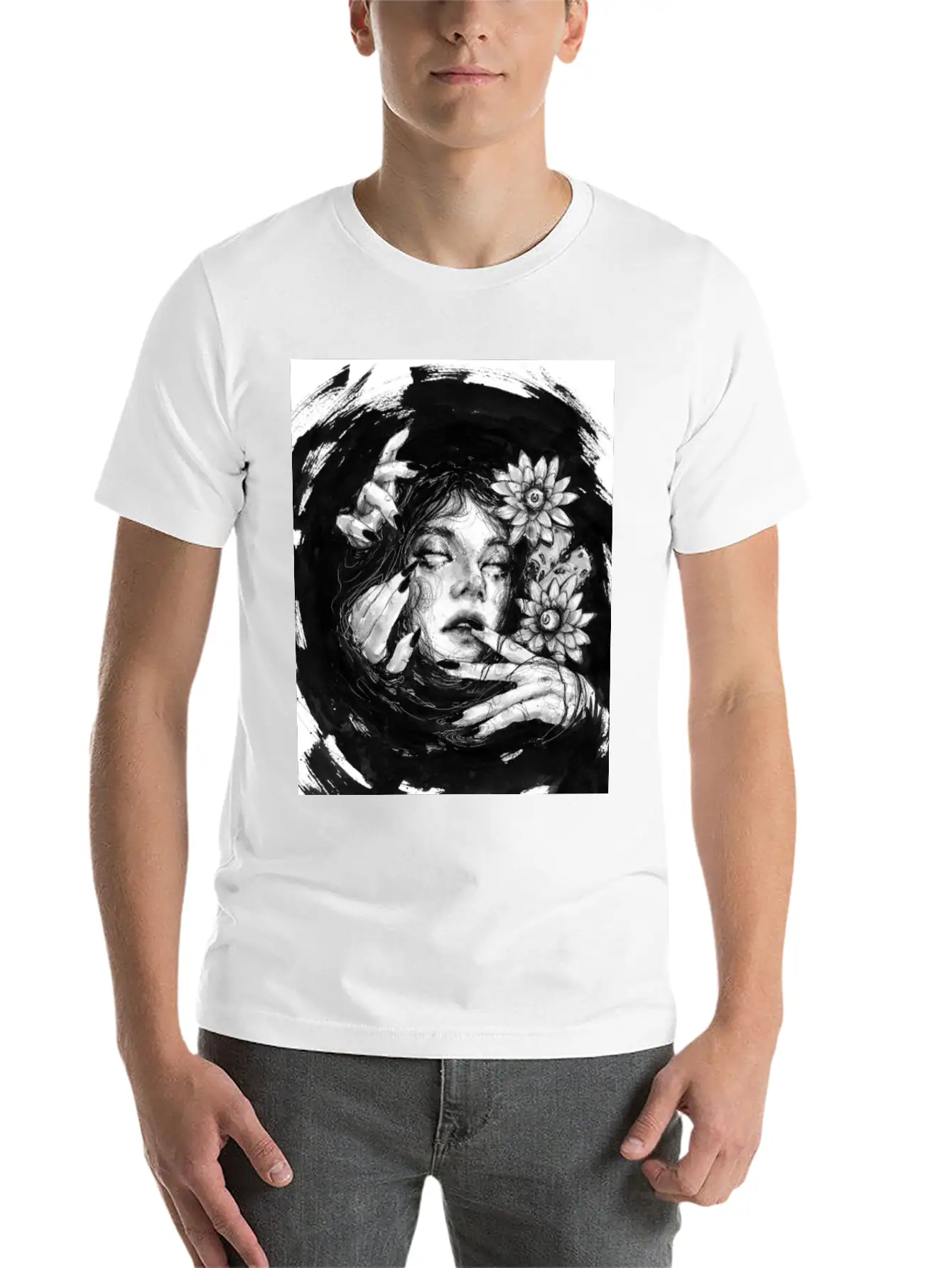 In The Dark Sea Breathable Graphic T-Shirt – Perfect For Casual Days