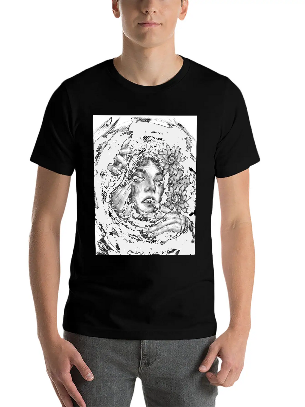 In The Dark Sea Breathable Graphic T-Shirt – Perfect For Casual Days