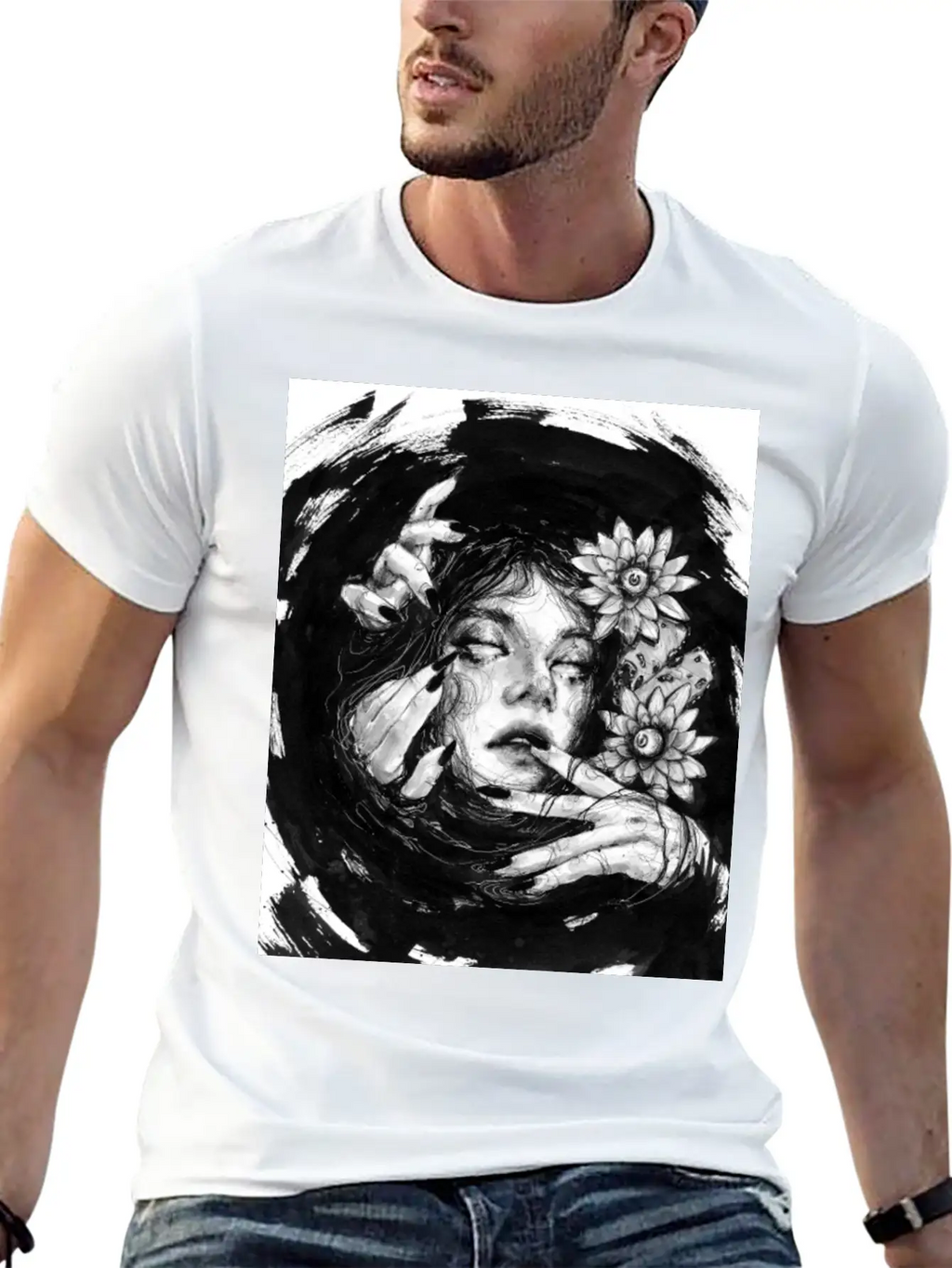 In The Dark Sea Breathable Graphic T-Shirt – Perfect For Casual Days