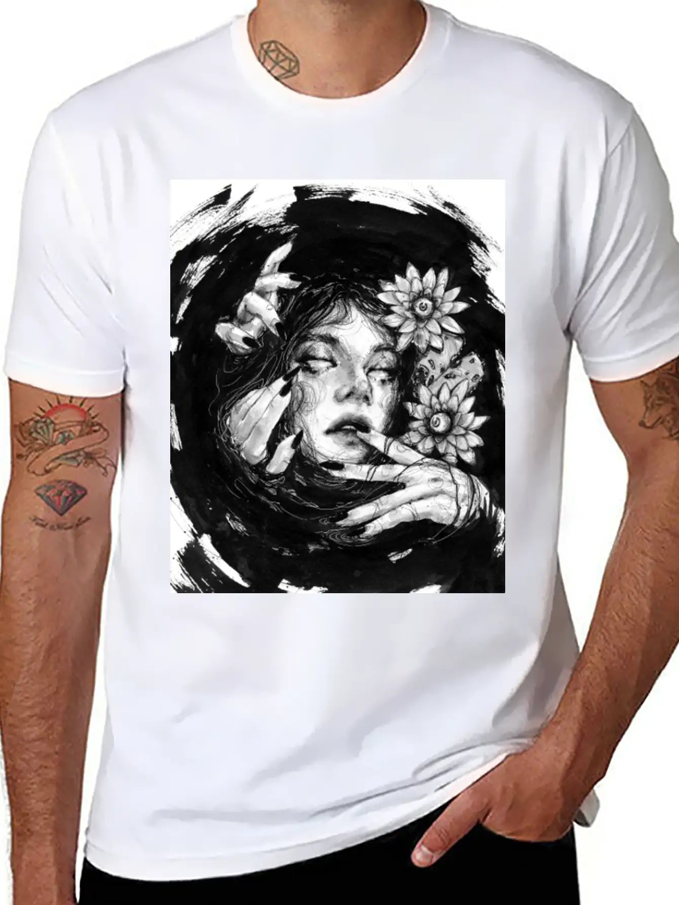 In The Dark Sea Breathable Graphic T-Shirt – Perfect For Casual Days