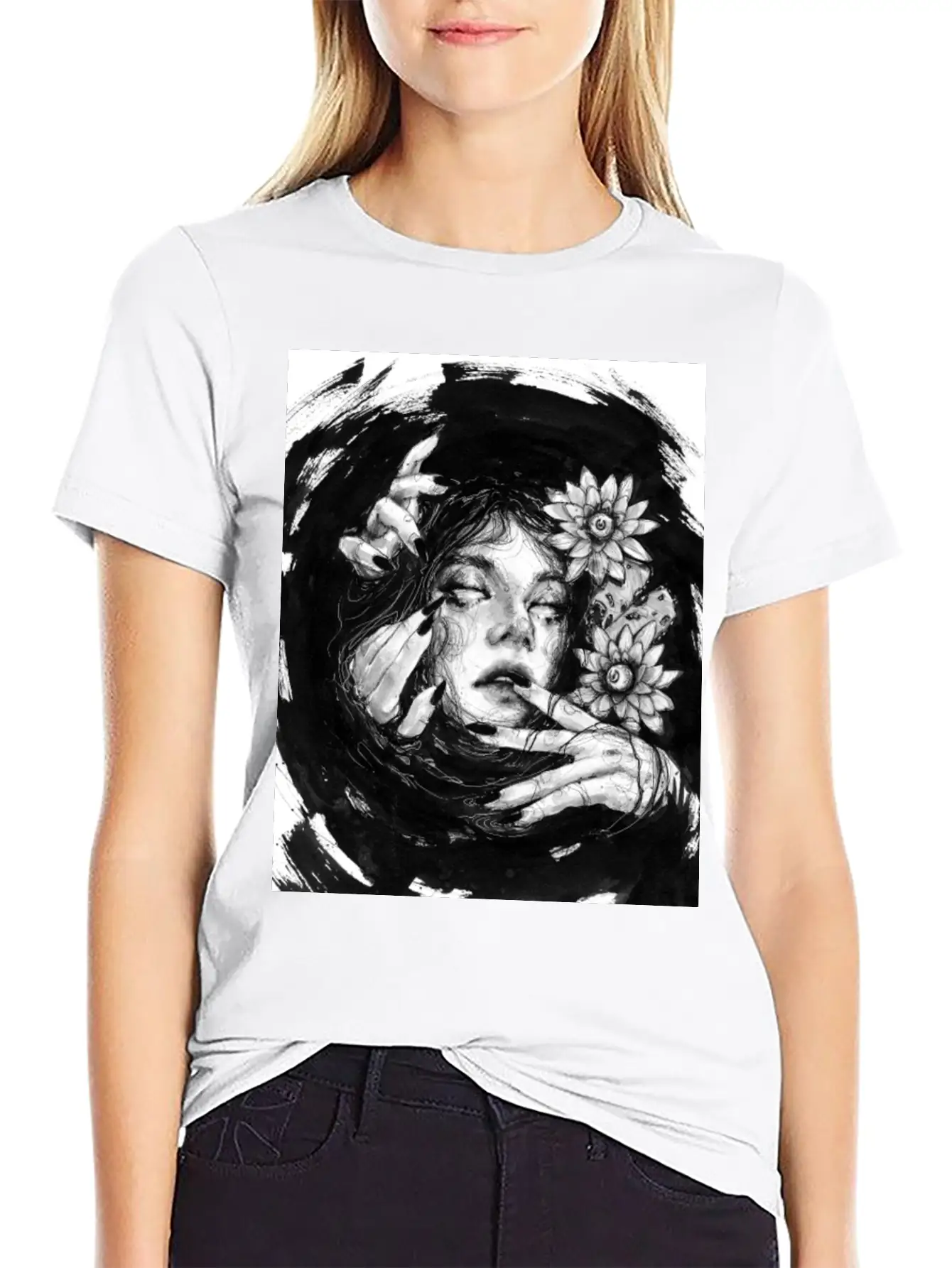 In The Dark Sea Breathable Graphic T-Shirt – Perfect For Casual Days