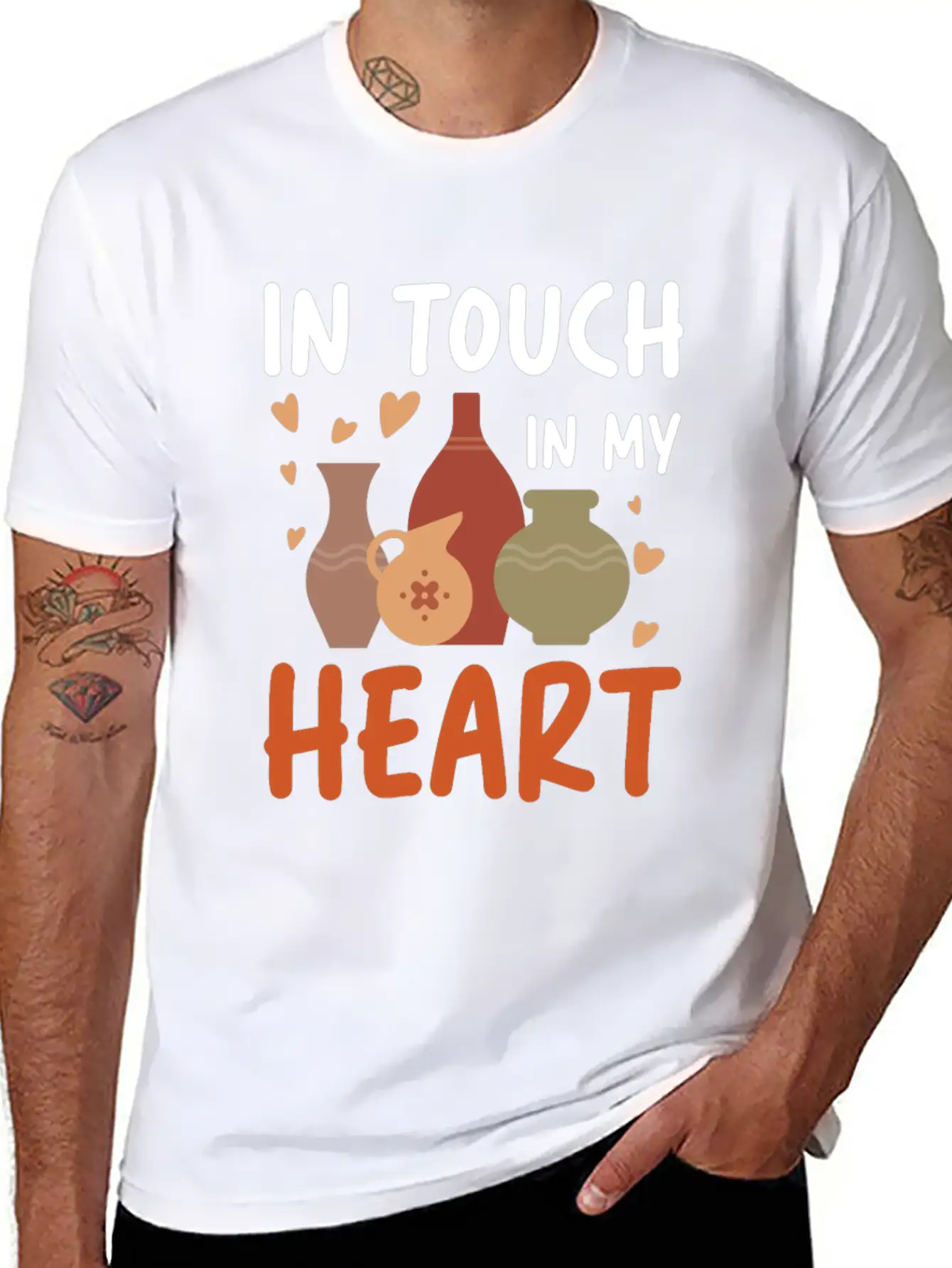 In Touch In My Heart For A Pottery Potter Timeless Short Sleeve Tee – Comfy And Minimalist Design