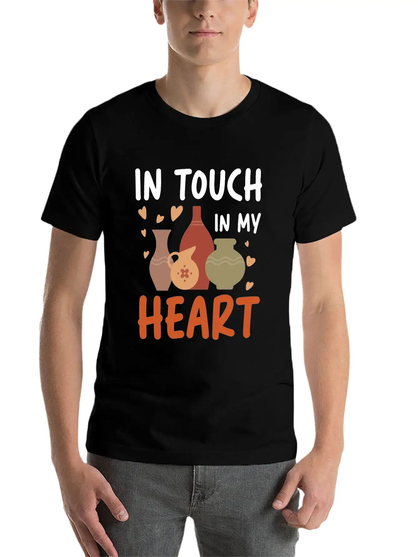 In Touch In My Heart For A Pottery Potter Timeless Short Sleeve Tee – Comfy And Minimalist Design