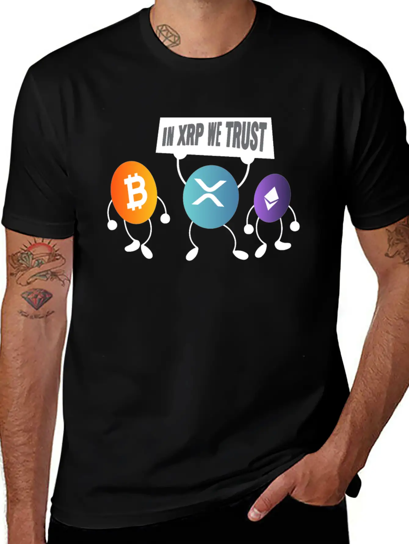 In XRP We Trust XRP Ripple Crypto Cryptocurrency Unisex Casual T-Shirt – Clean Design For Daily Comfort