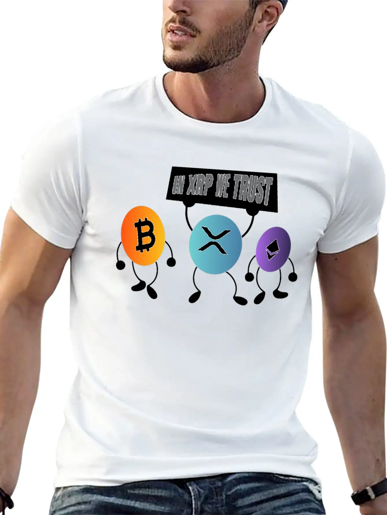 In XRP We Trust XRP Ripple Crypto Cryptocurrency Unisex Casual T-Shirt – Clean Design For Daily Comfort