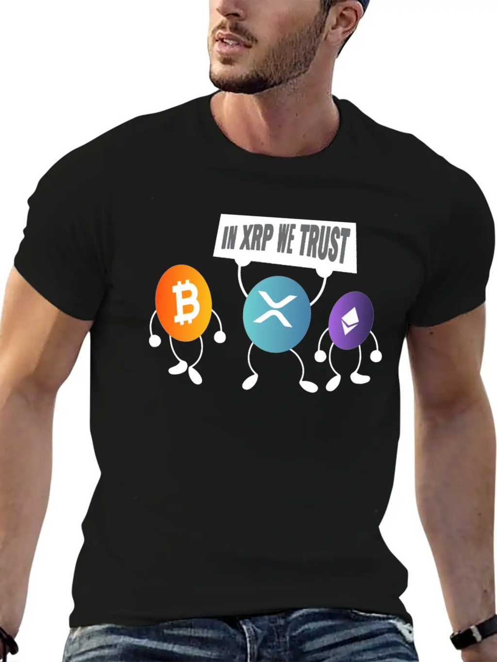 In XRP We Trust XRP Ripple Crypto Cryptocurrency Unisex Casual T-Shirt – Clean Design For Daily Comfort