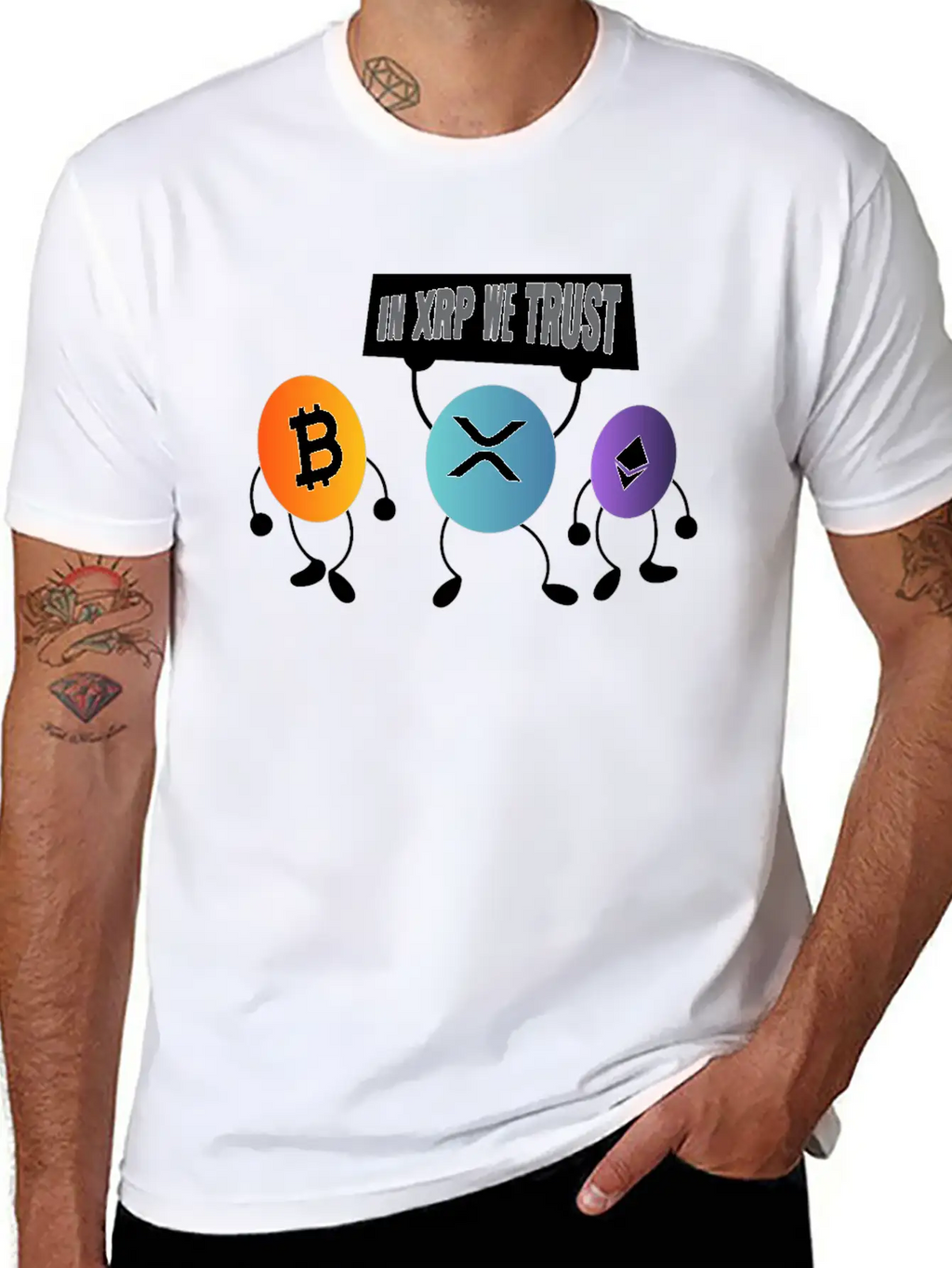 In XRP We Trust XRP Ripple Crypto Cryptocurrency Unisex Casual T-Shirt – Clean Design For Daily Comfort