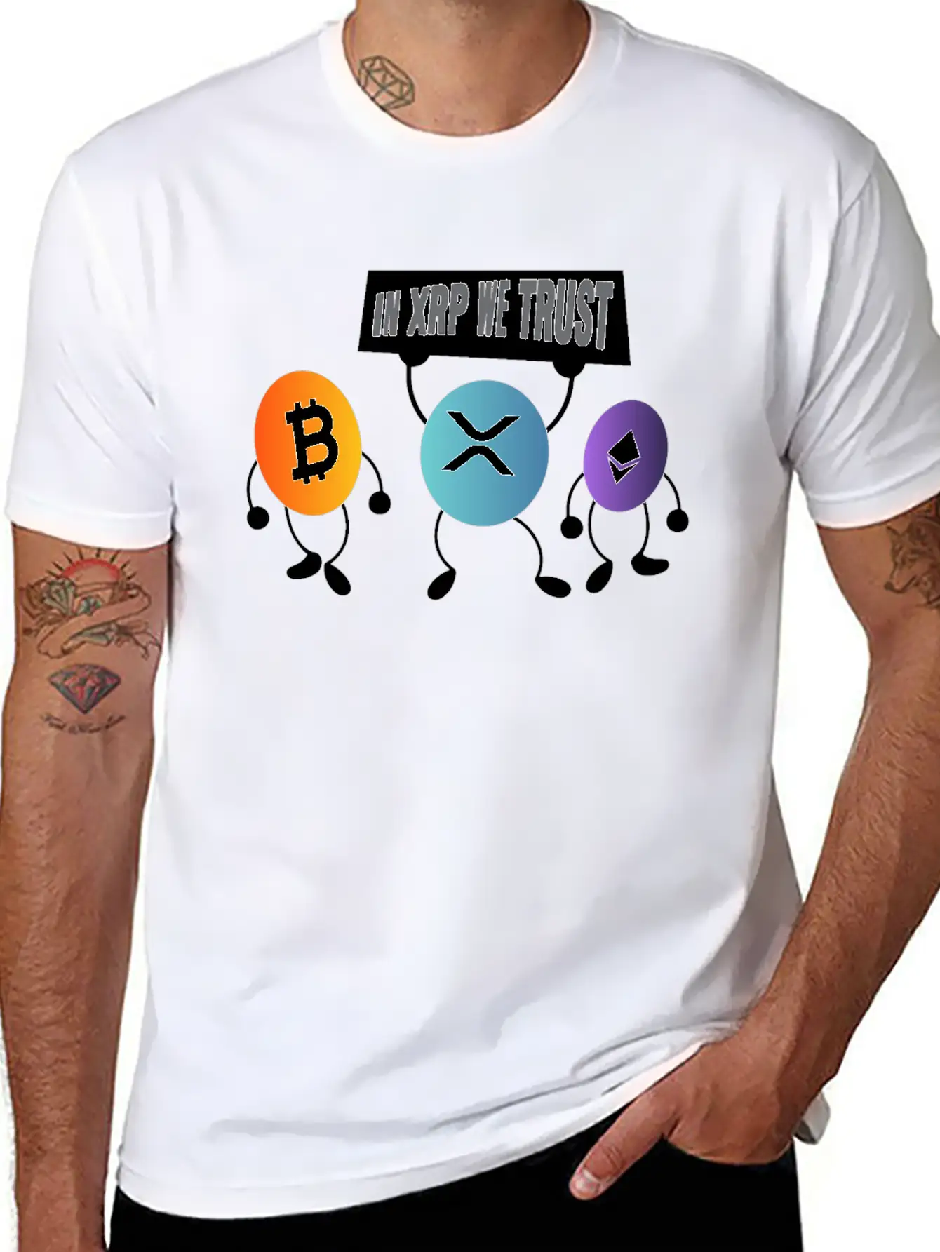 In XRP We Trust XRP Ripple Crypto Cryptocurrency Unisex Casual T-Shirt – Clean Design For Daily Comfort