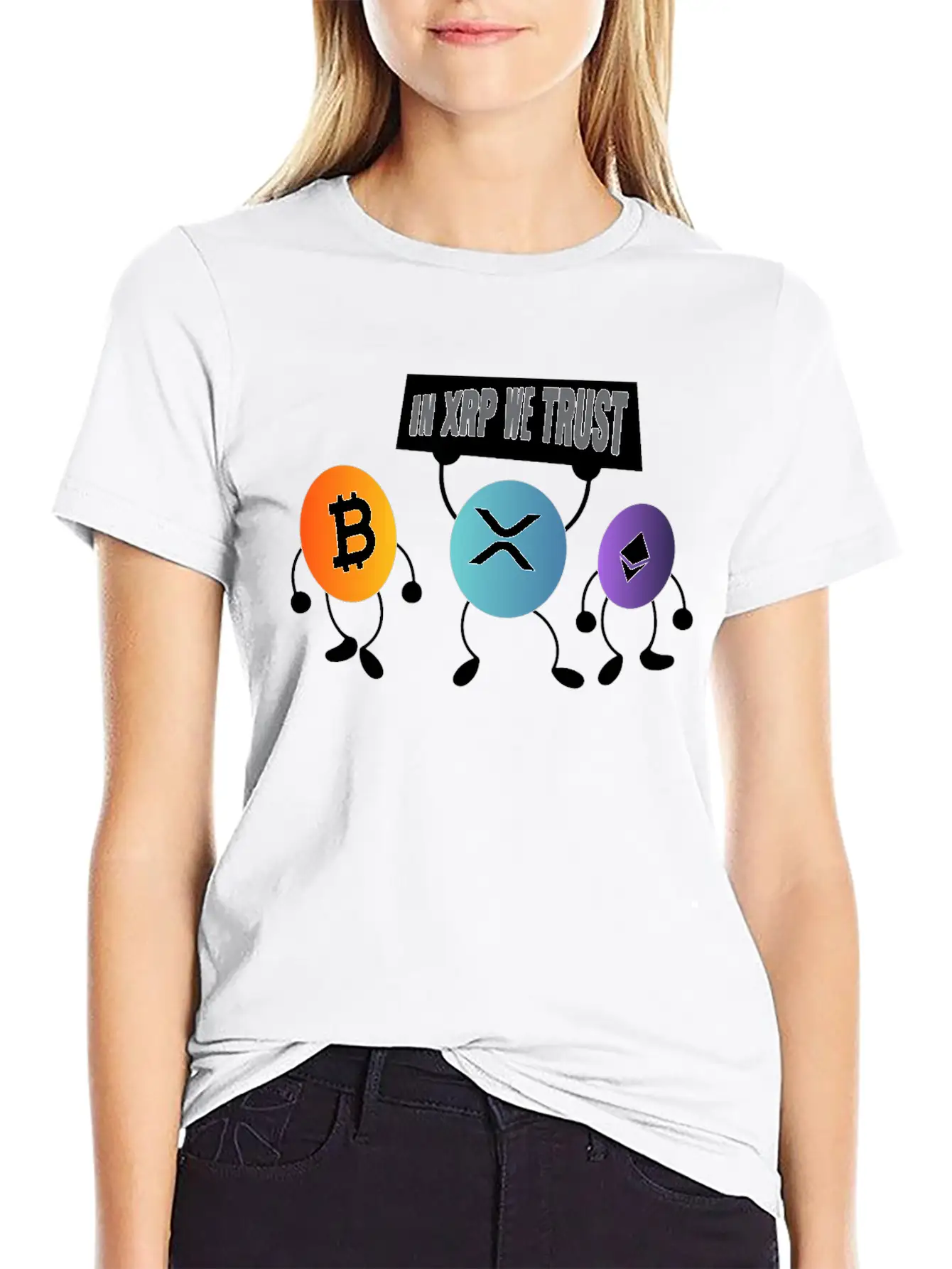 In XRP We Trust XRP Ripple Crypto Cryptocurrency Unisex Casual T-Shirt – Clean Design For Daily Comfort