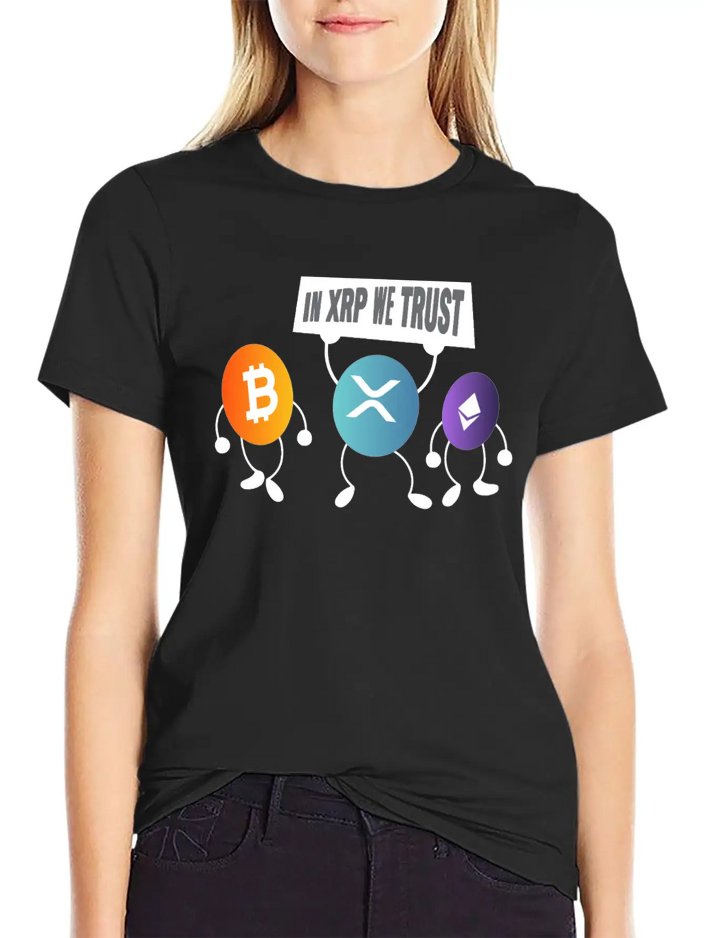In XRP We Trust XRP Ripple Crypto Cryptocurrency Unisex Casual T-Shirt – Clean Design For Daily Comfort