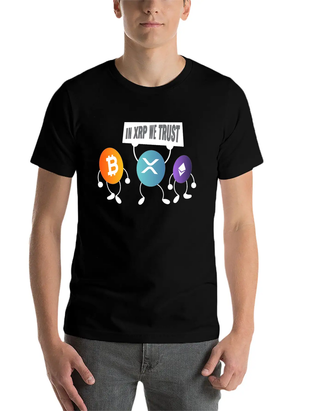 In XRP We Trust XRP Ripple Crypto Cryptocurrency Unisex Casual T-Shirt – Clean Design For Daily Comfort
