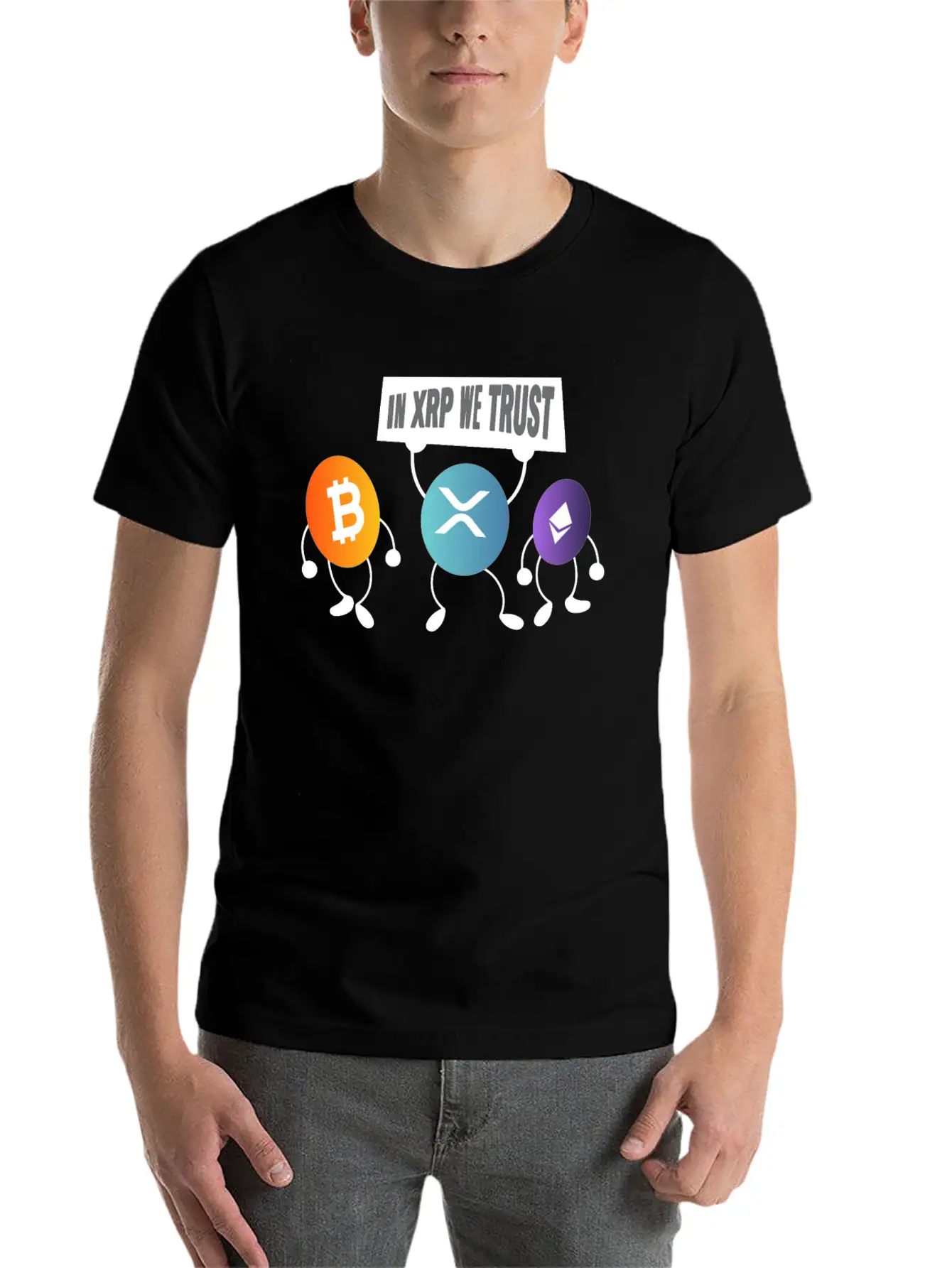 In XRP We Trust XRP Ripple Crypto Cryptocurrency Unisex Casual T-Shirt – Clean Design For Daily Comfort