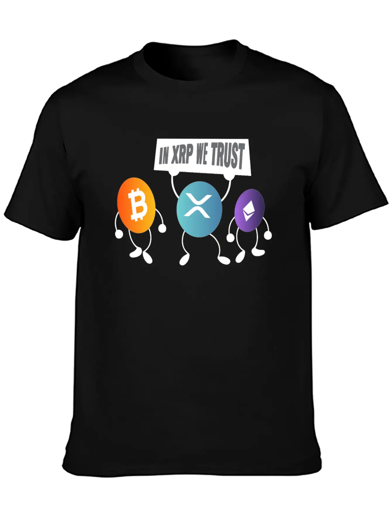 In XRP We Trust XRP Ripple Crypto Cryptocurrency Unisex Casual T-Shirt – Clean Design For Daily Comfort