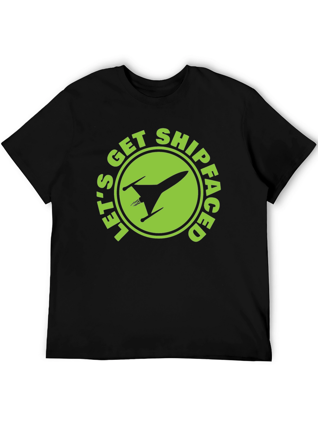 Lets Get Shipfaced Black Graphic Tee