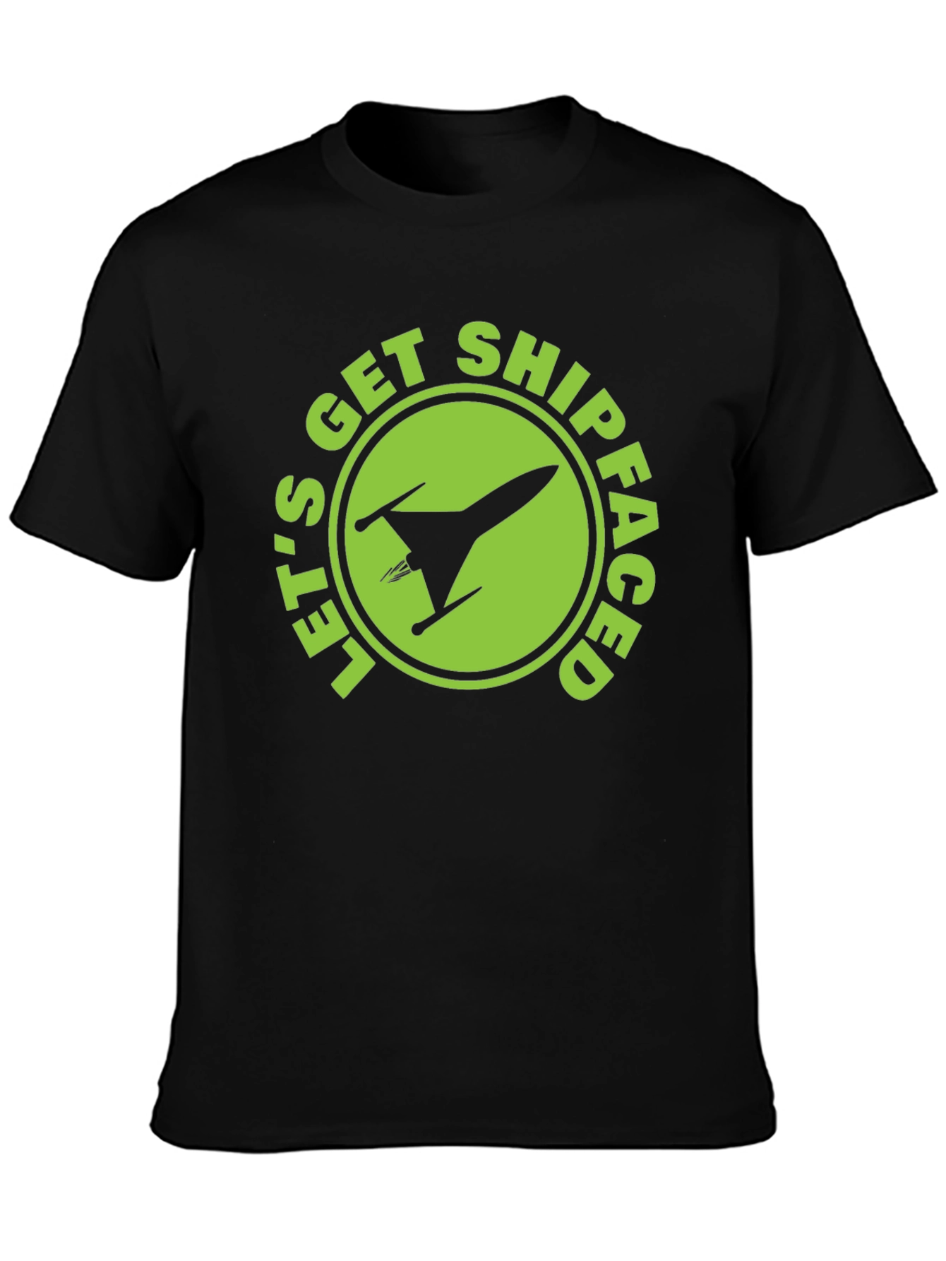 Lets Get Shipfaced Black Graphic Tee