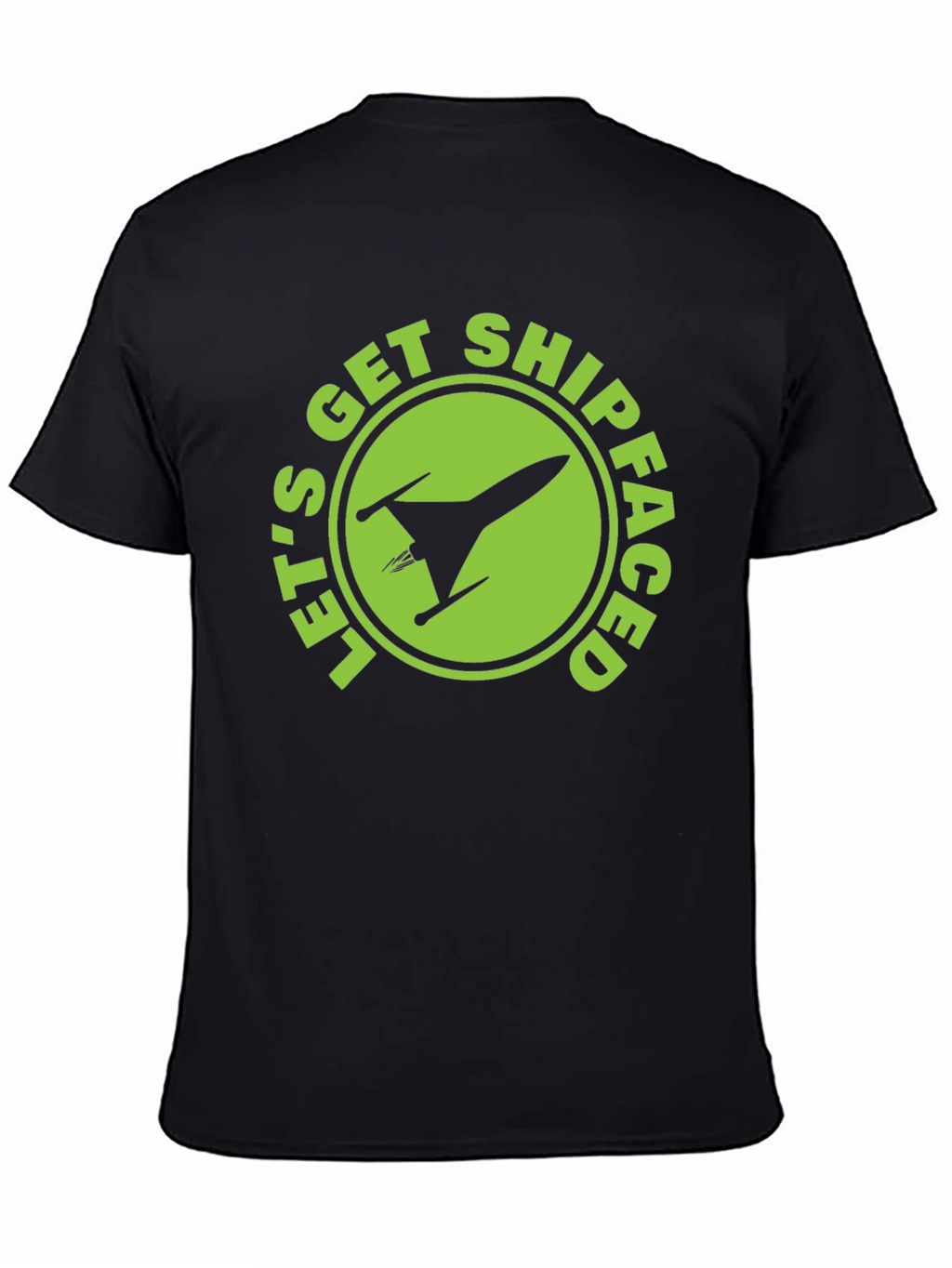 Lets Get Shipfaced Black Graphic Tee