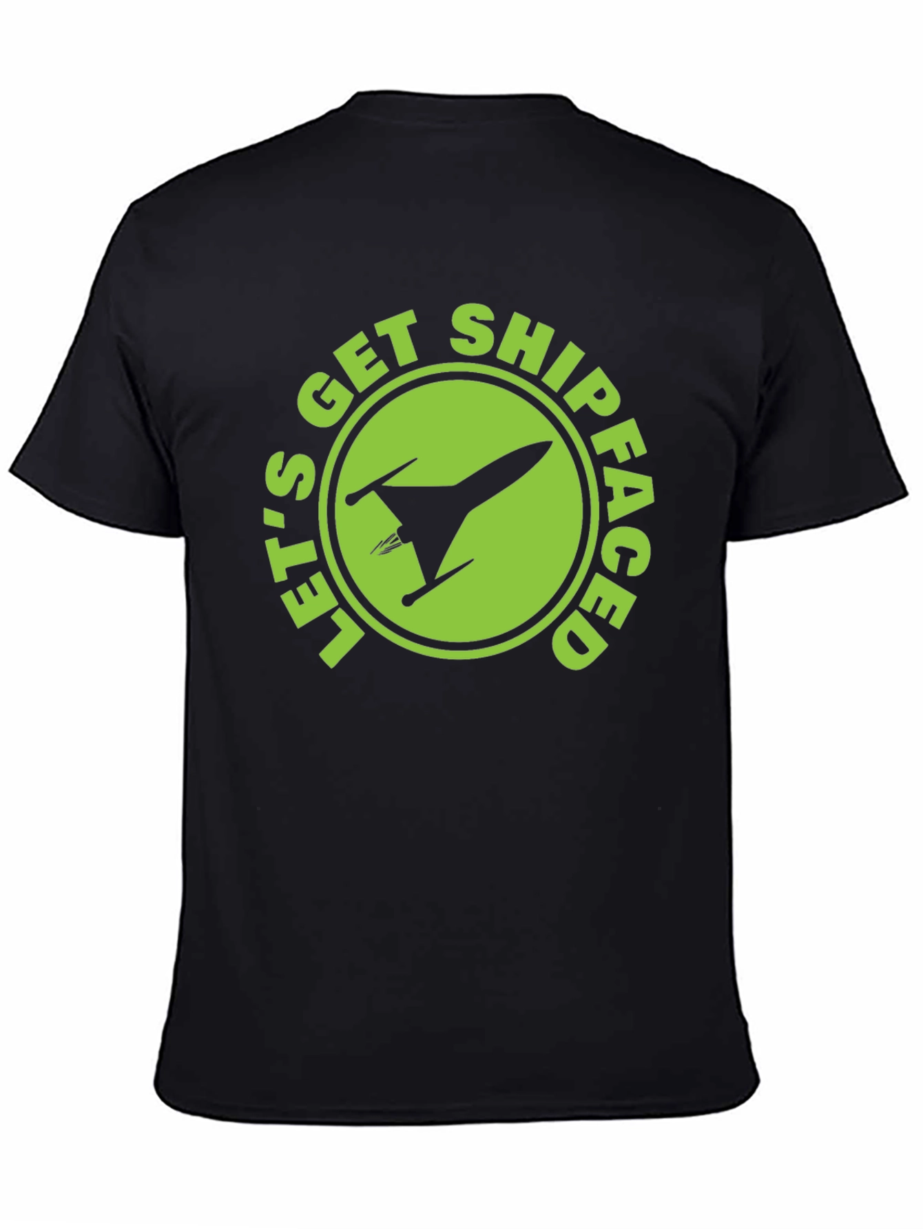 Lets Get Shipfaced Black Graphic Tee