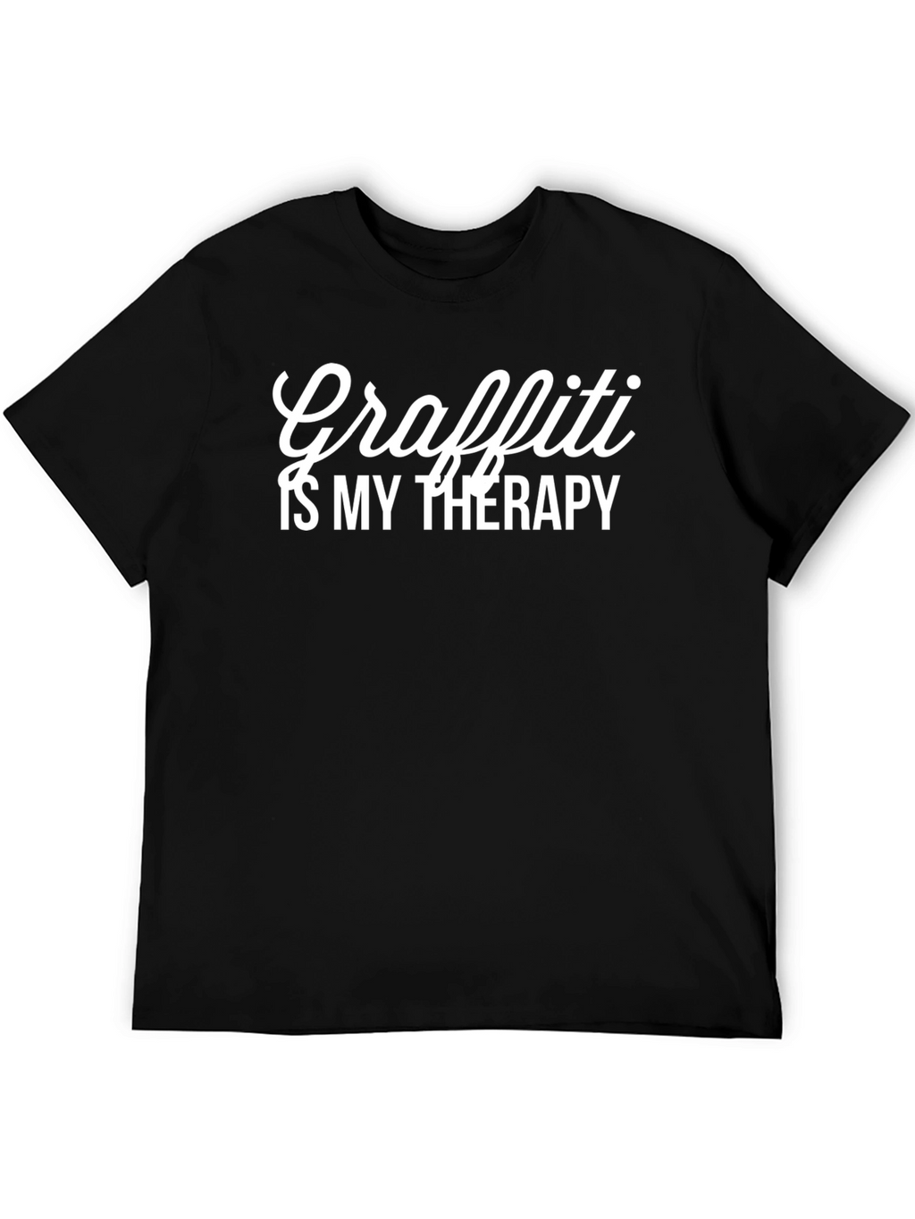 Graffiti Therapy T-Shirt - Black Crew Neck Tee