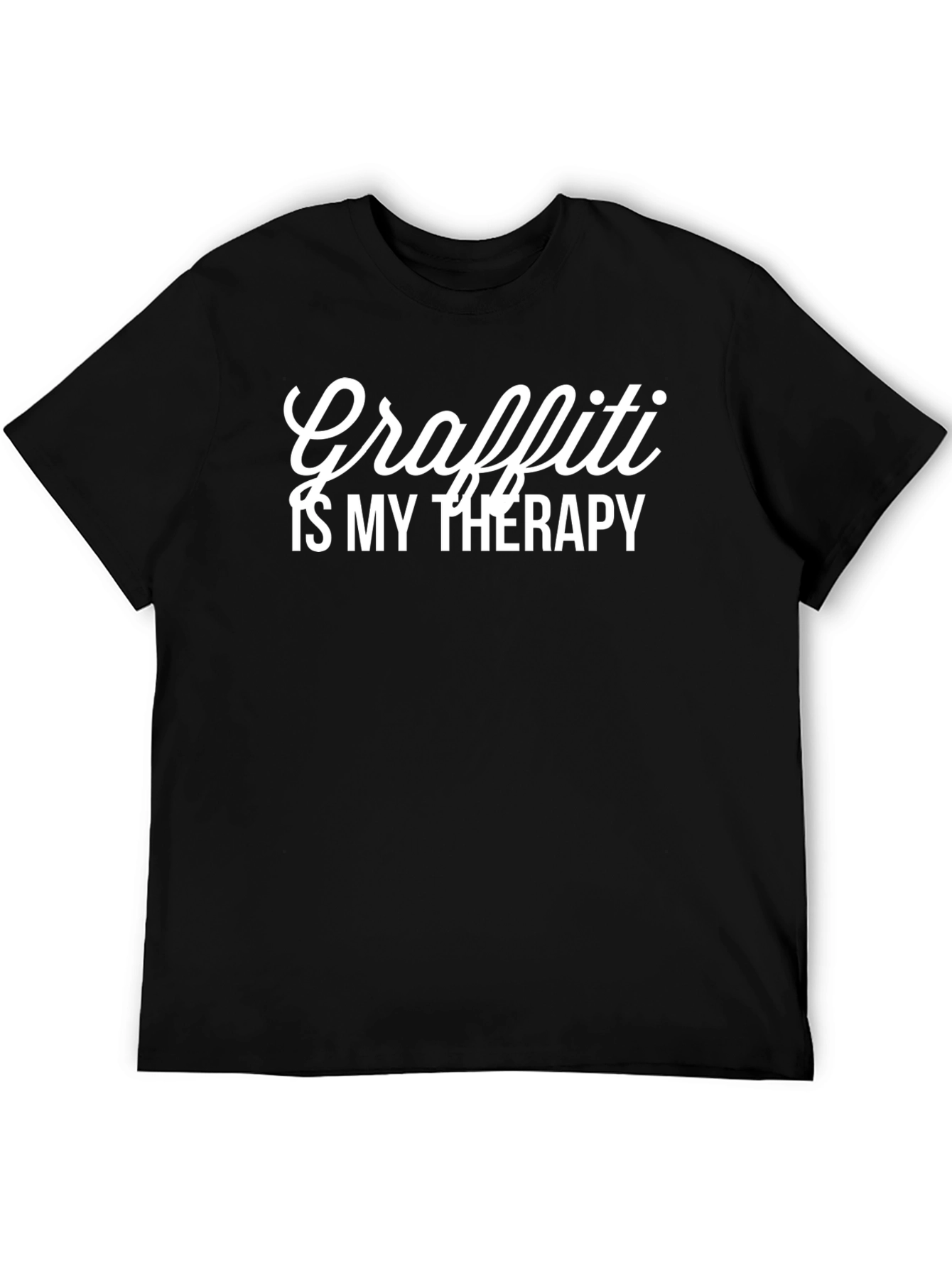 Graffiti Therapy T-Shirt - Black Crew Neck Tee