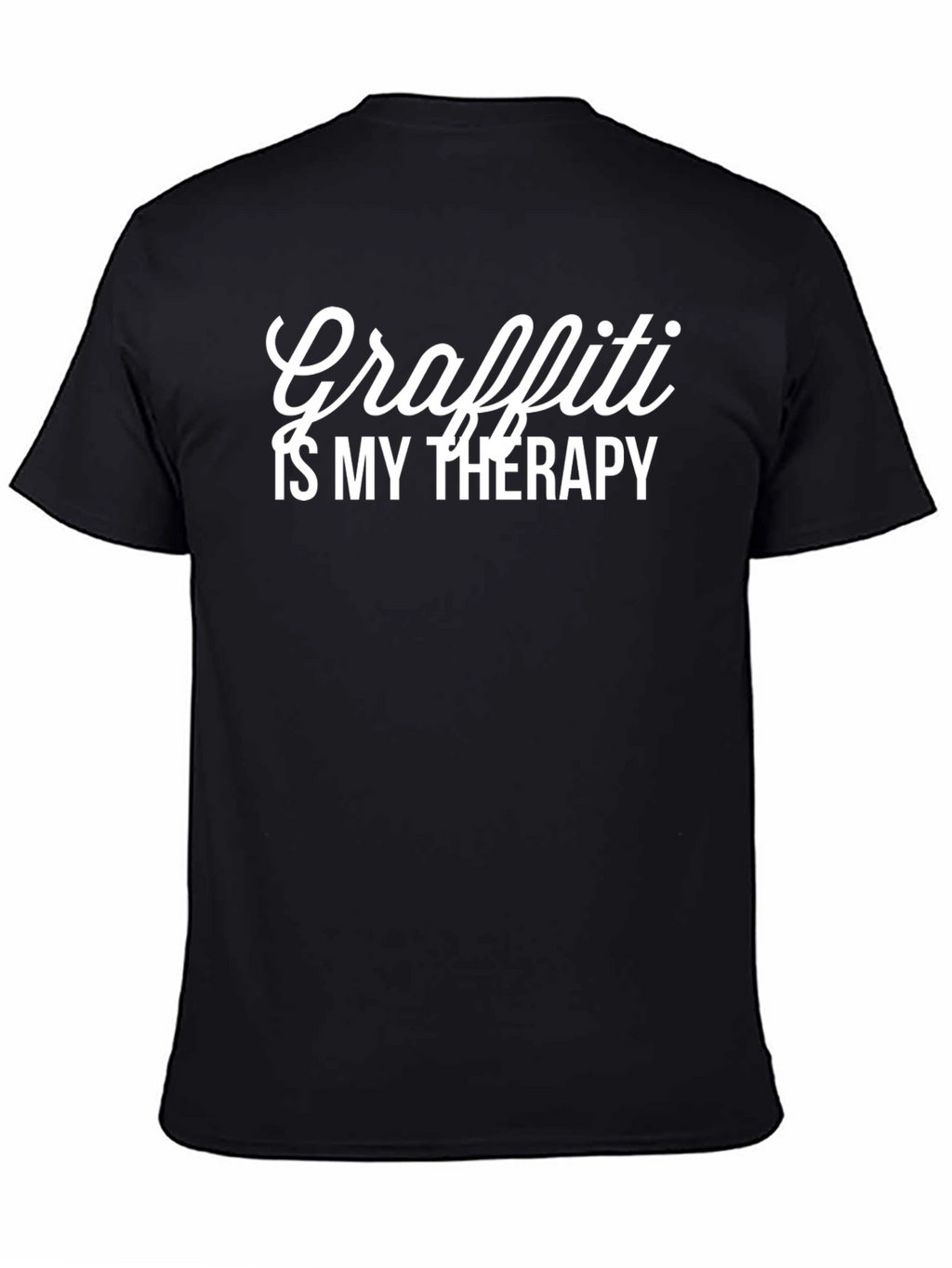Graffiti Therapy T-Shirt - Black Crew Neck Tee