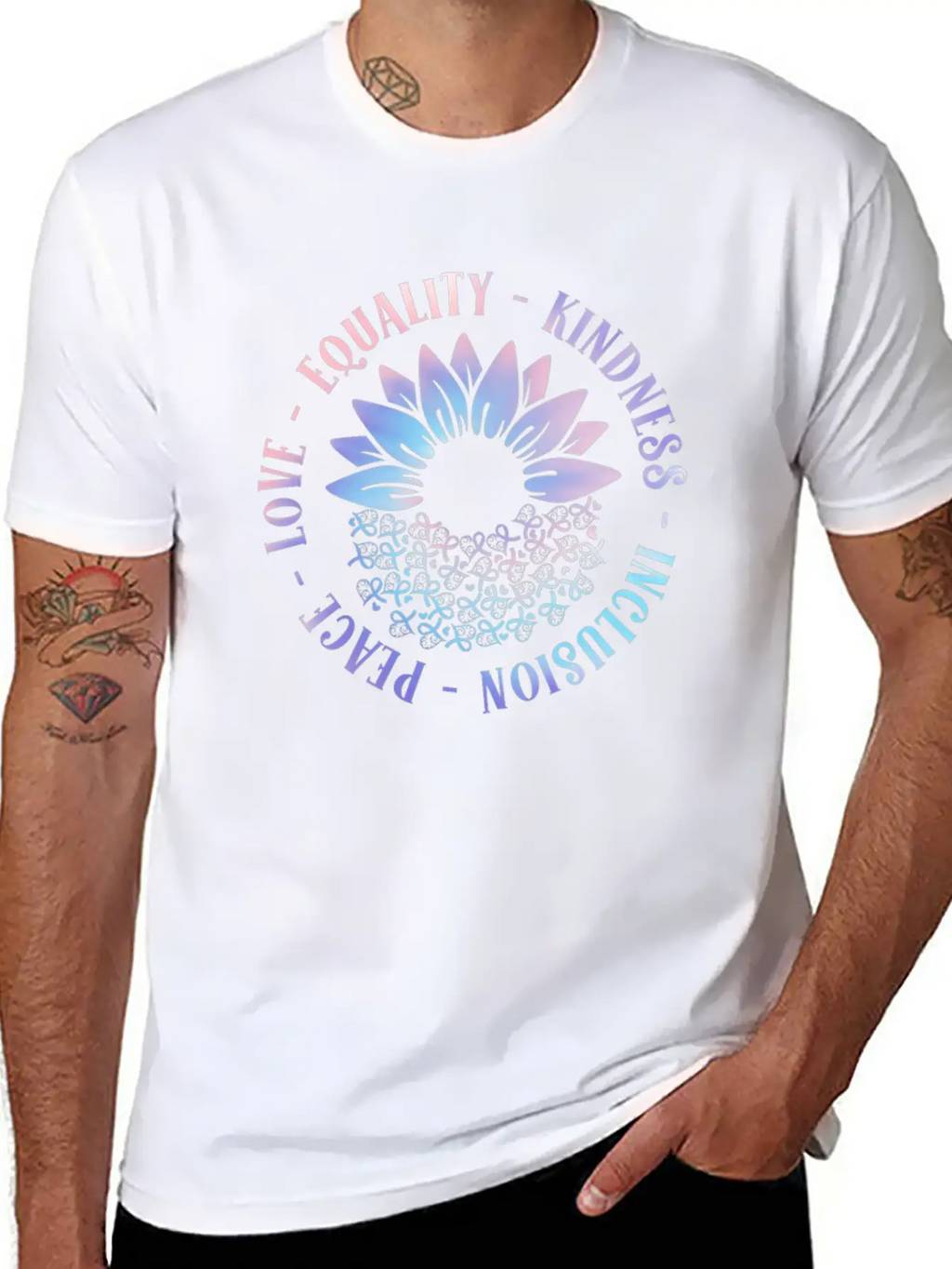 Inclusion Love Peace Kindness Solidarity Classic Cotton Tee – Unisex Comfort For Any Season