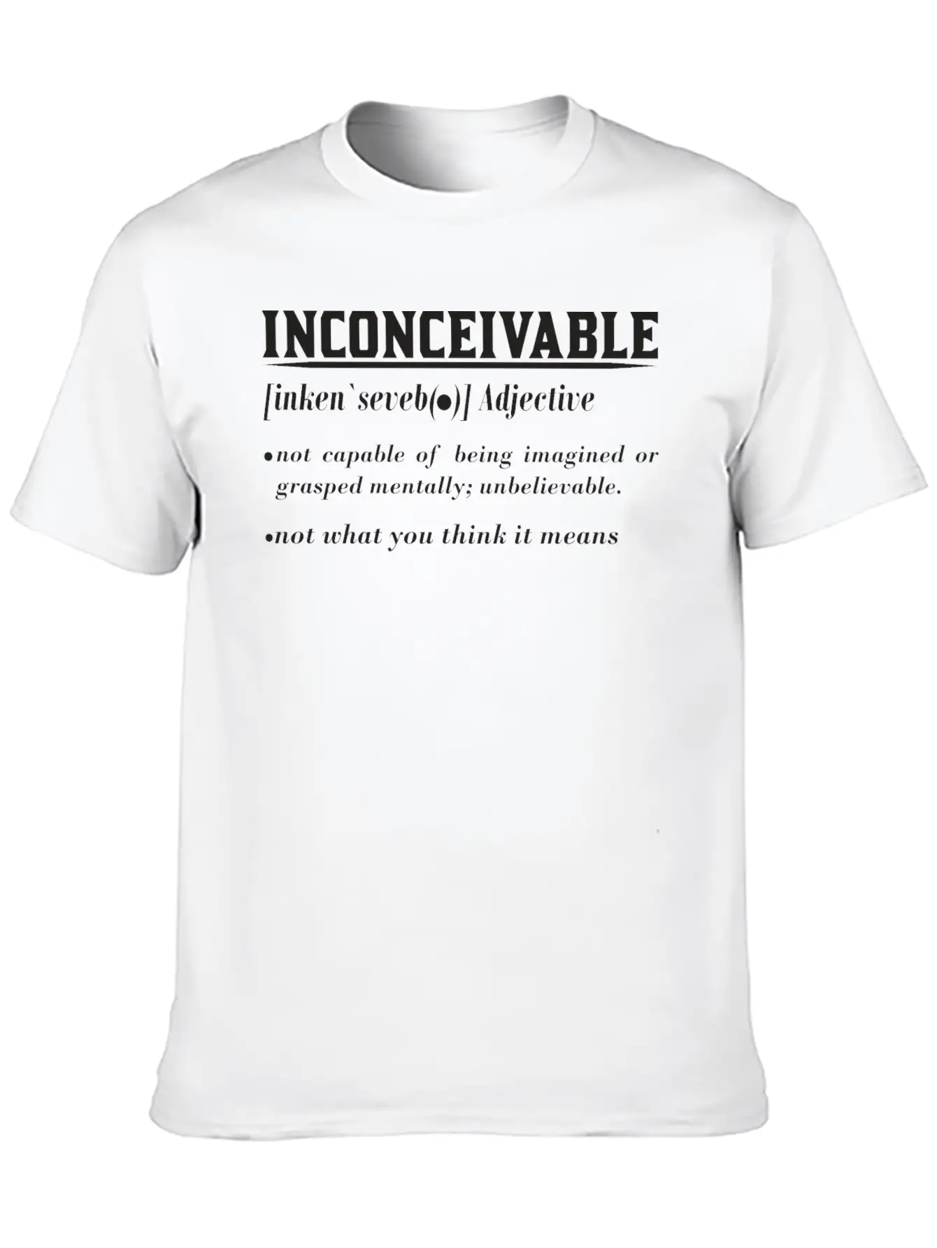 INCONCEIVABLE Breathable Soft Cotton T-Shirt – Timeless Casual Look
