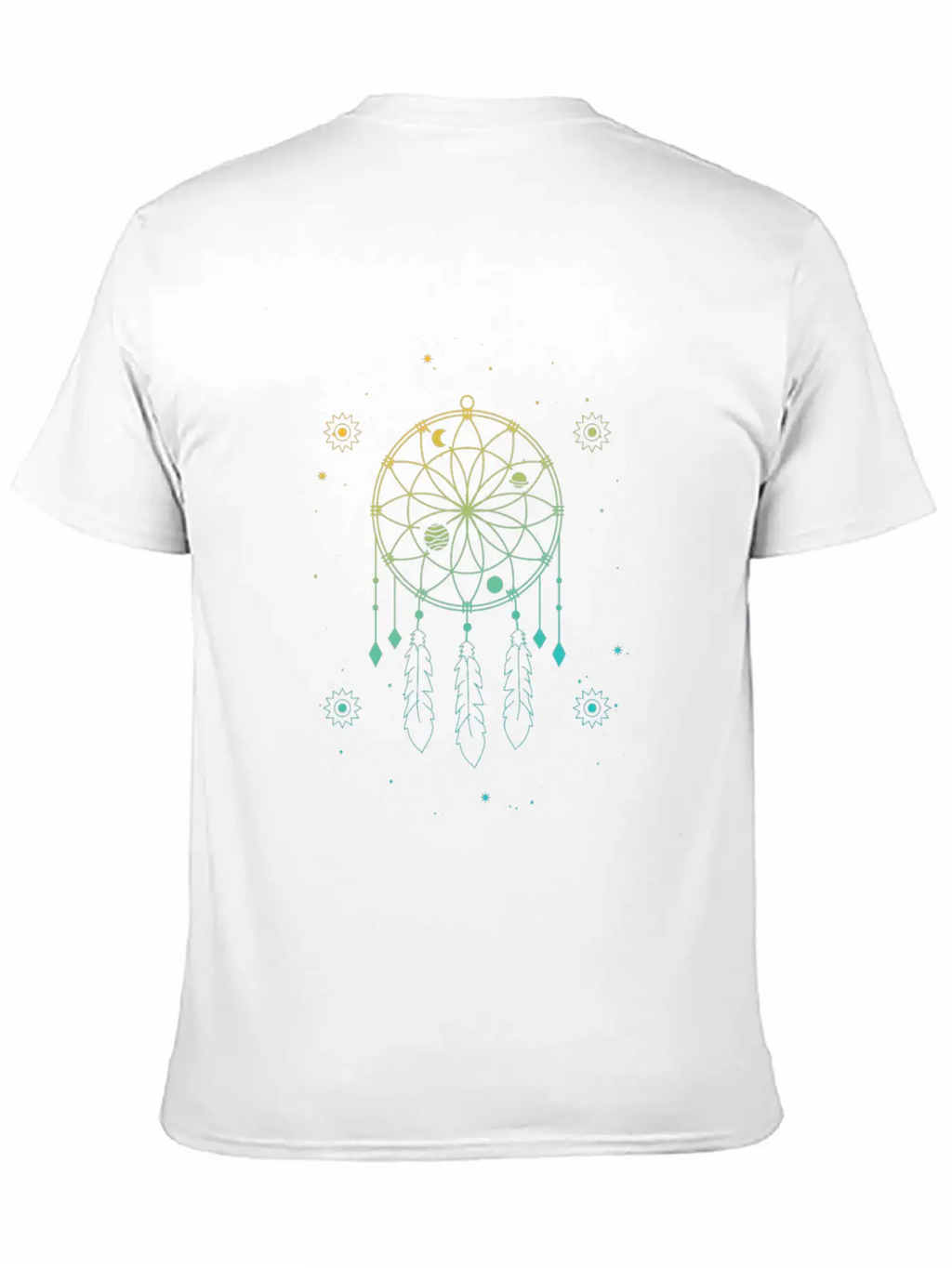 Indian Dream Catcher Mystic Stars Sacred Geometry Basic Graphic T-Shirt – Daily Comfort In Soft Cotton