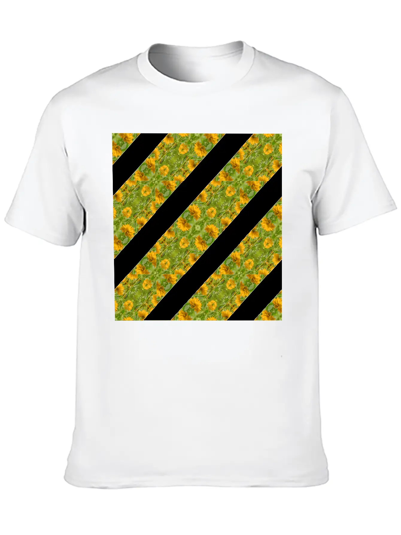 Indian Floral Stipes Timeless Short Sleeve Tee – Comfy And Minimalist Design