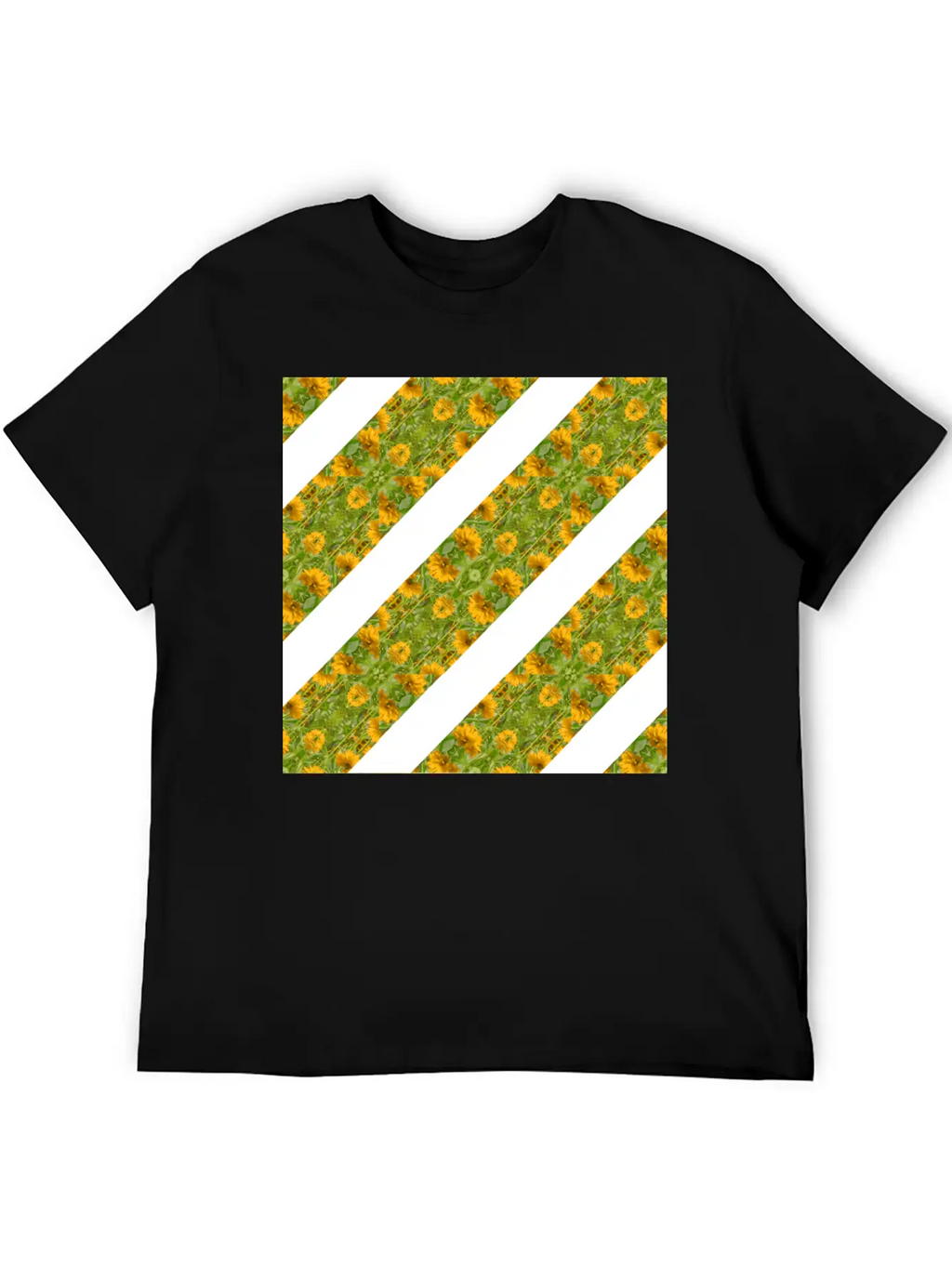 Indian Floral Stipes Timeless Short Sleeve Tee – Comfy And Minimalist Design