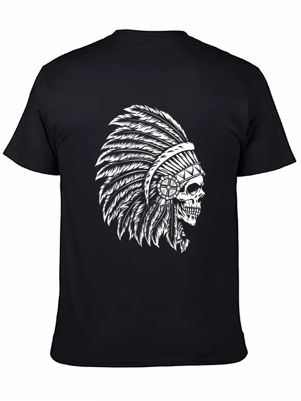 Indigenous Native American Skull Head Classic Cotton Tee – Unisex Comfort For Any Season