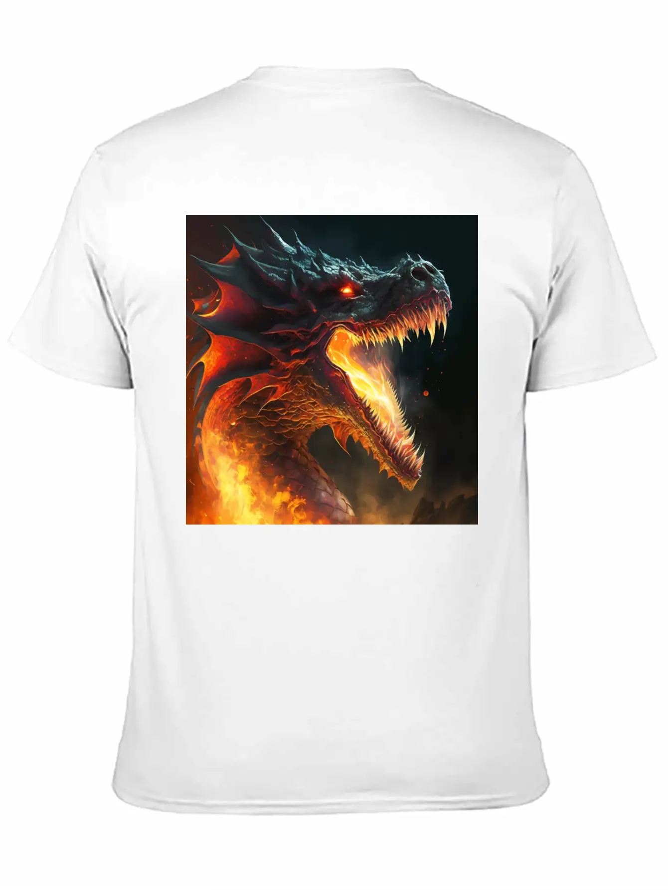 Inferno's Fury: The Dragon's Ascent Unisex Casual T-Shirt – Clean Design For Daily Comfort